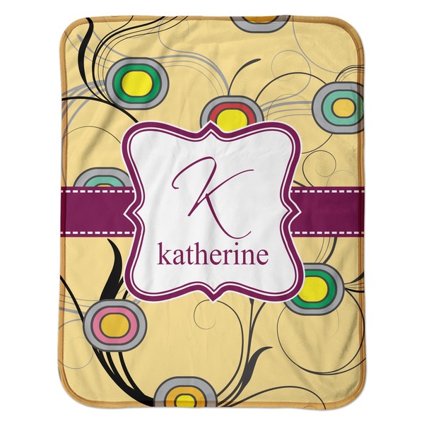 Ovals & Swirls Baby Sherpa Blanket - Flat