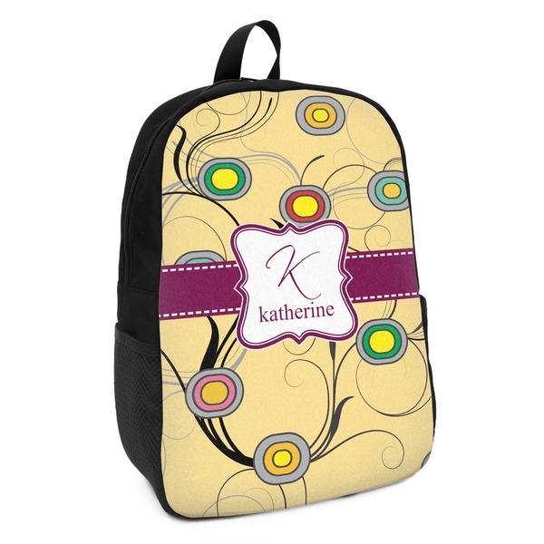 Custom Ovals & Swirls Kids Backpack (Personalized)