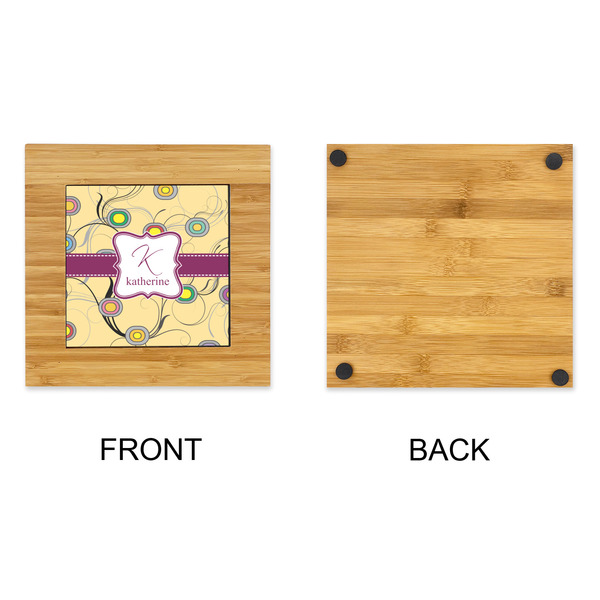 Ovals & Swirls Bamboo Trivet with 6" Tile - APPROVAL