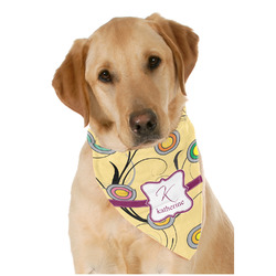 Ovals & Swirls Dog Bandana Scarf w/ Name and Initial