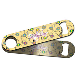 Ovals & Swirls Bar Bottle Opener w/ Name and Initial