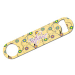 Ovals & Swirls Bar Bottle Opener w/ Name and Initial