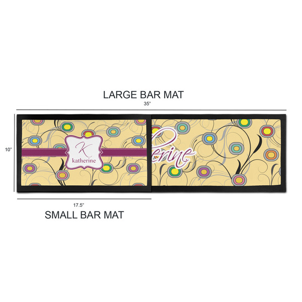 Ovals & Swirls Bar Mats - Sizing Chart