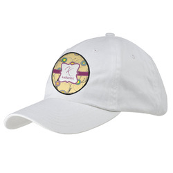 Ovals & Swirls Baseball Cap - White (Personalized)
