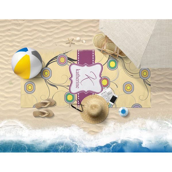 Ovals & Swirls Beach Towel Lifestyle