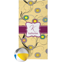 Ovals & Swirls Beach Towel (Personalized)