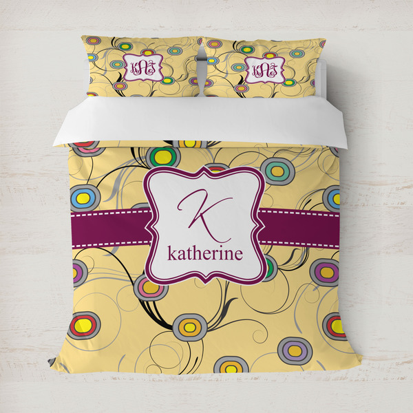 Custom Ovals & Swirls Duvet Cover (Personalized)