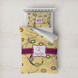 Ovals & Swirls Duvet Cover Set - Twin XL (Personalized)