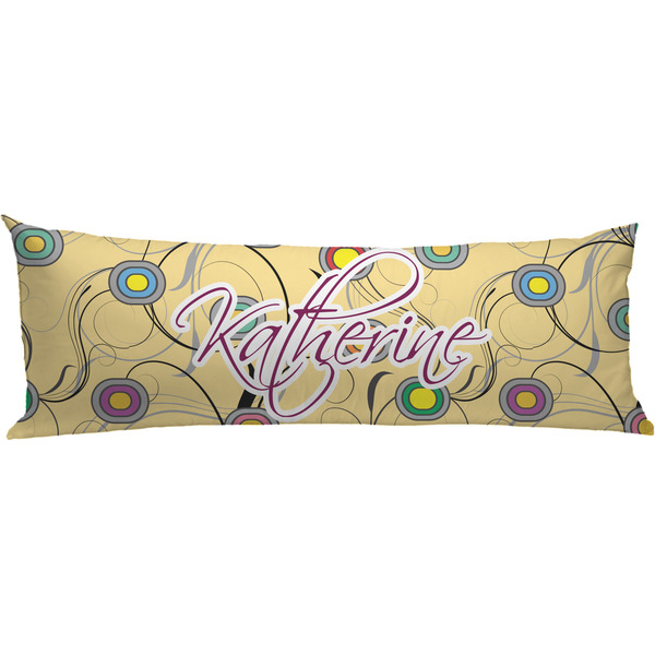 Custom Ovals & Swirls Body Pillow Case (Personalized)