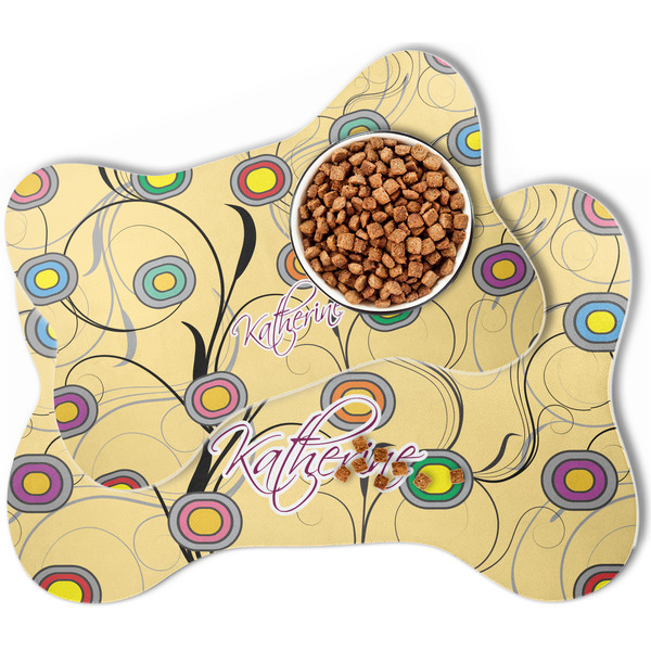 Ovals & Swirls Bone Shaped Dog Mats - MAIN