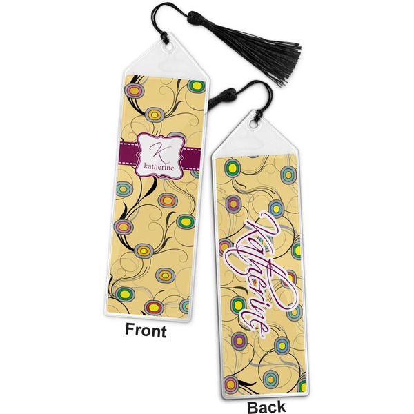 Ovals & Swirls Bookmark with tassel - Front and Back