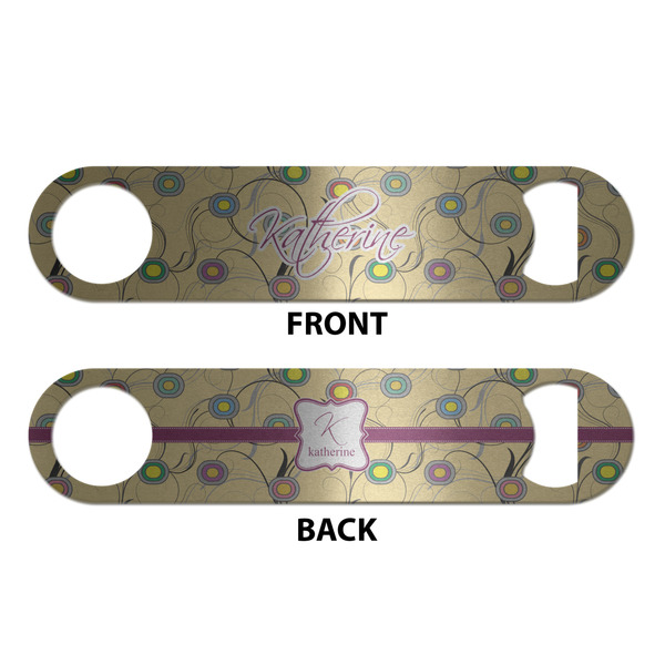 Ovals & Swirls Bottle Opener - Front & Back