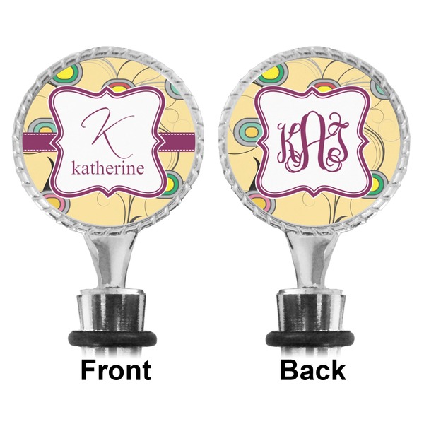 Ovals & Swirls Bottle Stopper - Front and Back