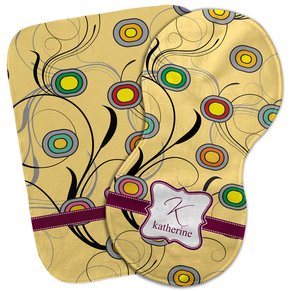 Custom Ovals & Swirls Burp Cloth (Personalized)