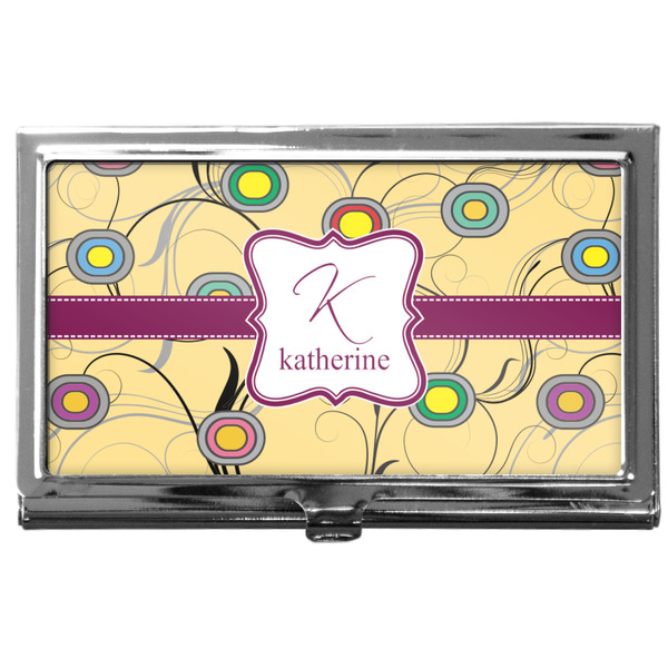 Custom Ovals & Swirls Business Card Case