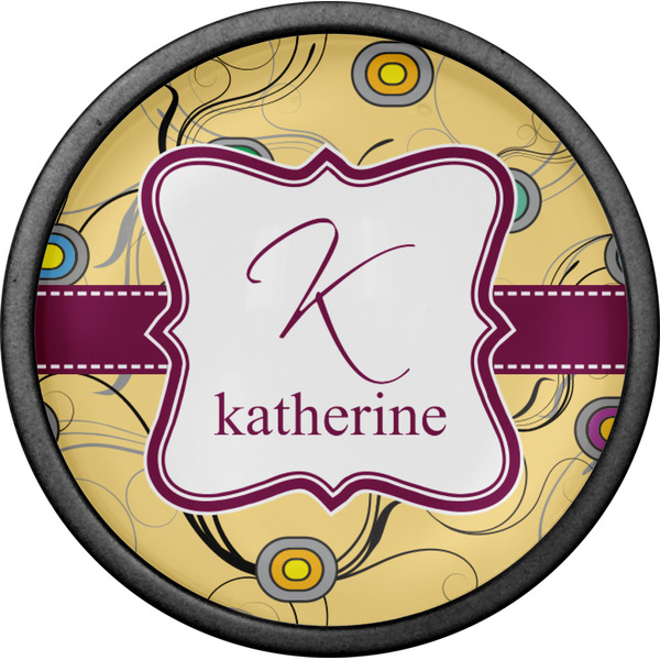 Ovals & Swirls Cabinet Knob - Black - Front