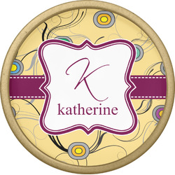 Ovals & Swirls Cabinet Knob - Gold (Personalized)