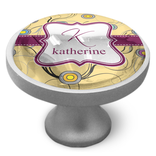 Ovals & Swirls Cabinet Knob - Nickel - Side