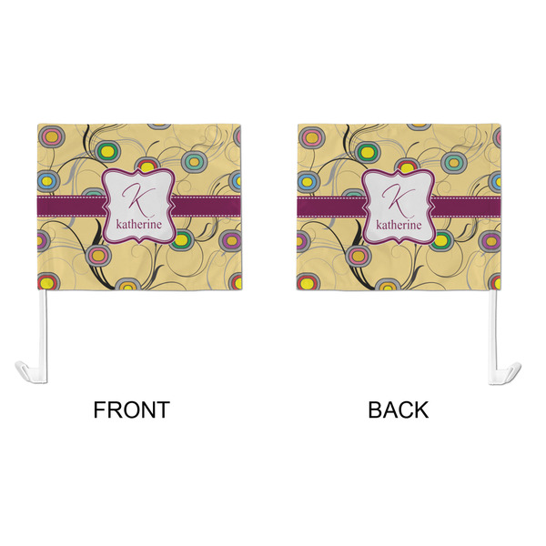 Ovals & Swirls Car Flag - Large - APPROVAL