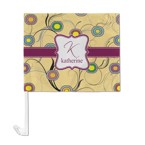 Ovals & Swirls Car Flag - Large - FRONT