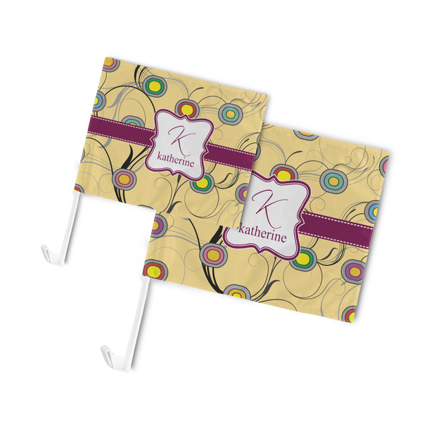 Ovals & Swirls Car Flags - PARENT MAIN (both sizes)