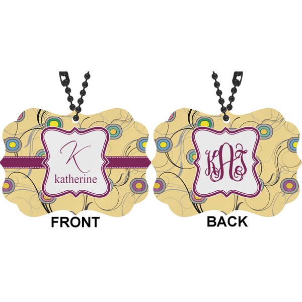 Ovals & Swirls Car Ornament (Approval)