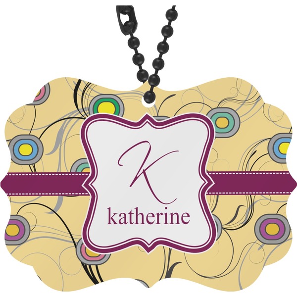 Custom Ovals & Swirls Rear View Mirror Decor (Personalized)