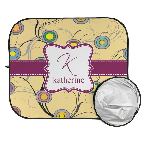 Ovals & Swirls Car Sun Shades - FOLDED & UNFOLDED