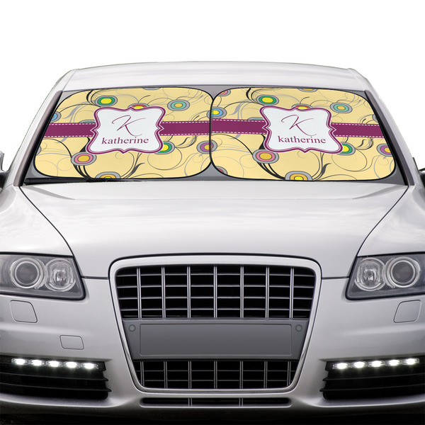 Ovals & Swirls Car Sun Shades - IN CONTEXT