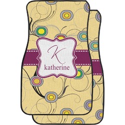 Ovals & Swirls Car Floor Mats (Front Seat) (Personalized)