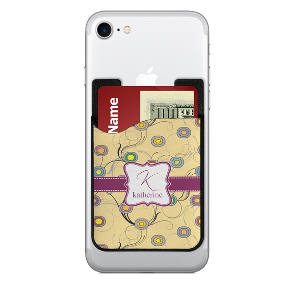 Custom Ovals & Swirls 2-in-1 Cell Phone Credit Card Holder & Screen Cleaner (Personalized)