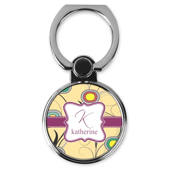 Custom Ovals & Swirls Cell Phone Ring Stand & Holder (Personalized)