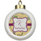 Ovals & Swirls Ceramic Ball Ornament (Personalized)