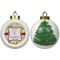 Ovals & Swirls Ceramic Christmas Ornament - X-Mas Tree (APPROVAL)