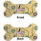 Ovals & Swirls Ceramic Flat Ornament - Bone Front & Back (APPROVAL)