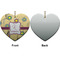 Ovals & Swirls Ceramic Flat Ornament - Heart Front & Back (APPROVAL)