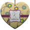 Ovals & Swirls Ceramic Flat Ornament - Heart (Front)