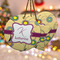 Ovals & Swirls Ceramic Ornament w/ Name and Initial