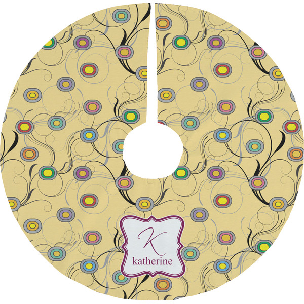 Custom Ovals & Swirls Tree Skirt (Personalized)