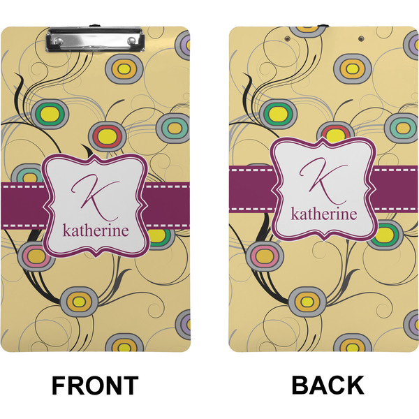 Ovals & Swirls Clipboard (Legal) (Front + Back)