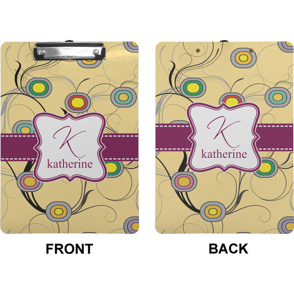 Ovals & Swirls Clipboard (Letter) (Front + Back)