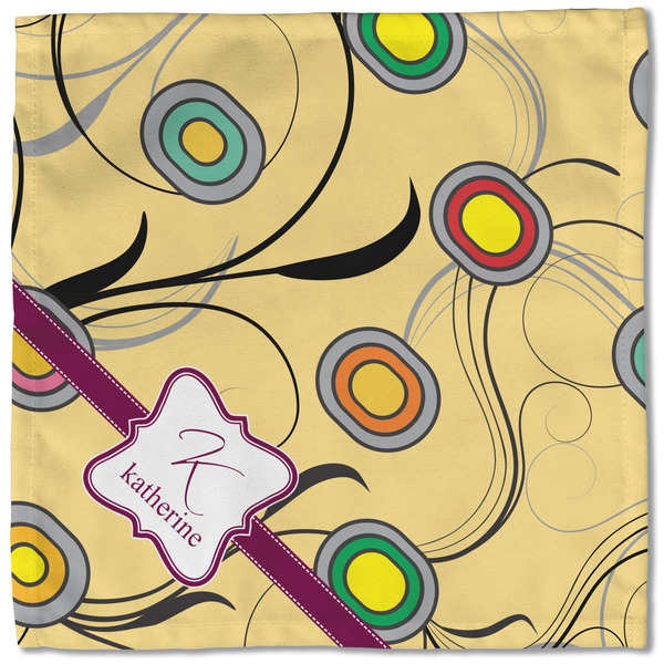 Ovals & Swirls Cloth Napkins - Personalized Lunch (Single Full Open)
