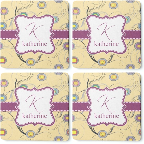 Ovals & Swirls Coaster Rubber Back - Apvl