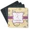 Ovals & Swirls Square Rubber Backed Coasters - Set of 4 (Personalized)