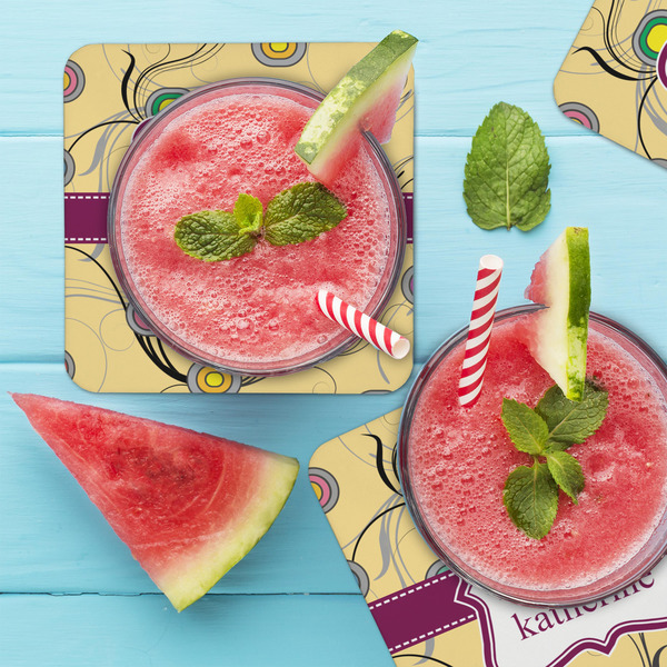 Ovals & Swirls Coaster Set - LIFESTYLE