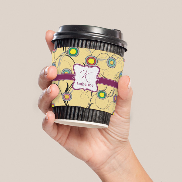 Ovals & Swirls Coffee Cup Sleeve - LIFESTYLE
