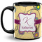 Ovals & Swirls 11 Oz Coffee Mug - Black (Personalized)