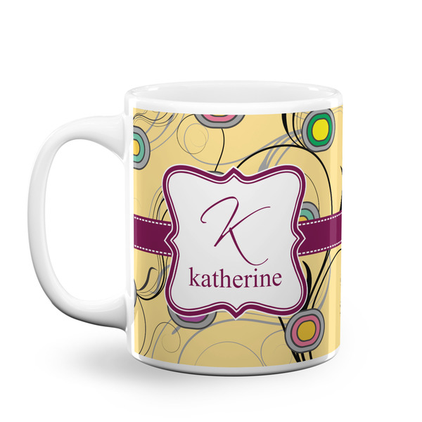 Custom Ovals & Swirls Coffee Mug (Personalized)