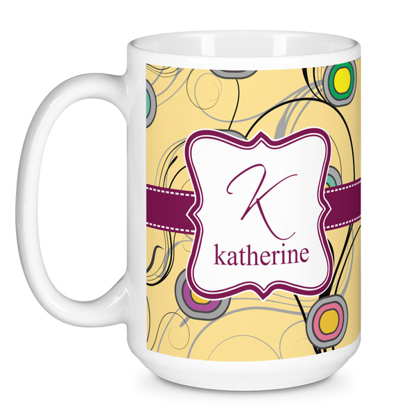 Ovals & Swirls Coffee Mug - 15 oz - White