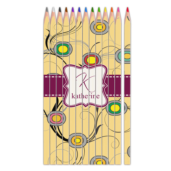 Custom Ovals & Swirls Colored Pencils (Personalized)